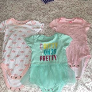 3 girl onesies